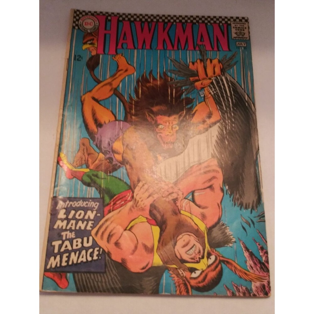 Hawkman 20 DC Comics 1967 "Lion-Mane The Tabu Menace!"
